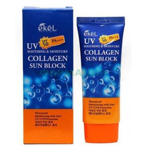 Екел крем для лица 70мл spf50 +  коллаген