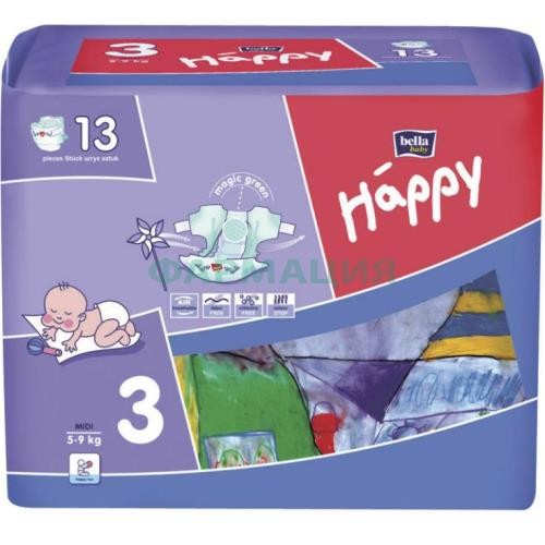 Хэппи подгузники миди 5-9кг №13 [bella happy]