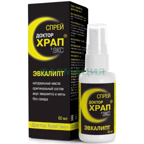 Мирролла доктор храп экс спрей 60мл п/храпа эвкалипт