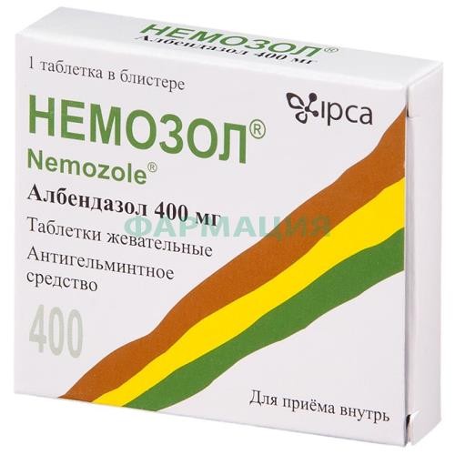 Немозол таблетки жевательные 400мг №1