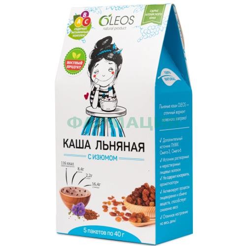 Олеос каша 40г №5 льняная с изюмом