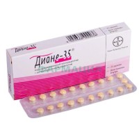 Диане-35 таблетки покрытые оболочкой 2 мг + 0.035 мг №21
