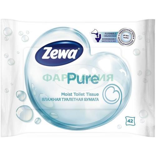 Зева туалетная бумага влажная №42 pure