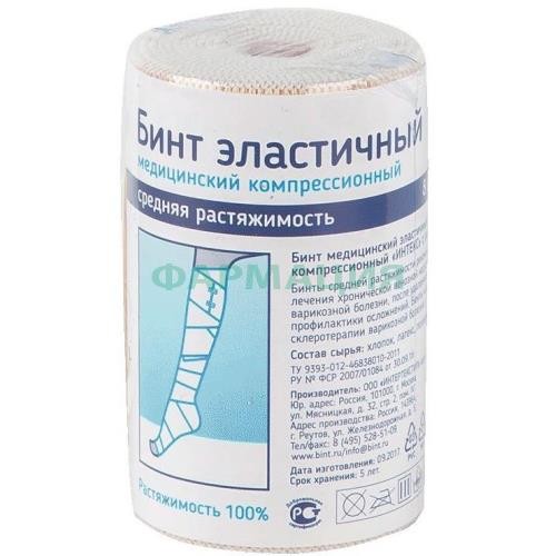 Интекс бинт эласт. компрес. ср 3,5мх8см застежка Интекс бинт эласт. компрес. ср 3,5мх8см застежка