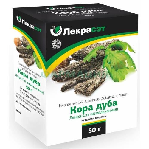 Дуба кора 50г. чайн. напиток бад /лекра-сэт/ Дуба кора 50г. чайн. напиток бад /лекра-сэт/