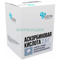 Аскорбиновая кислота порошок для приготовления раствора для приема внутрь 2.5г №5