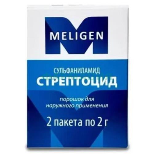 Стрептоцид порошок для наружного применения 2г №2 Стрептоцид порошок для наружного применения 2г №2