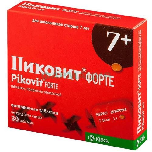 Пиковит форте таблетки покрытые оболочкой №30 Пиковит форте таблетки покрытые оболочкой №30